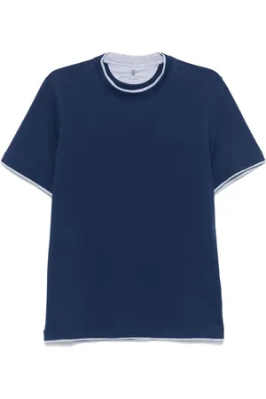 Brunello Cucinelli Camiseta con efecto a capas
