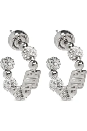 Givenchy Pendientes de aro con detalles de cristales