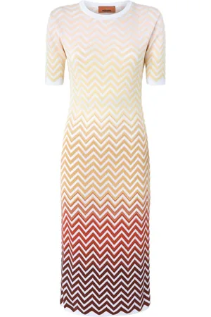 Missoni Vestido midi con tejido en zigzag