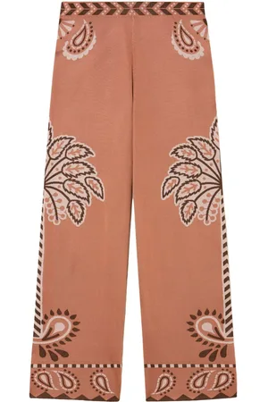Alanui Pantalones palazzo Wild Wonder Foulard