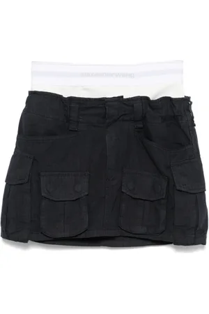 Alexander Wang Falda corta con logo en la cinturilla