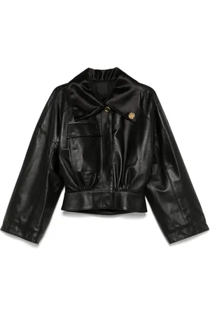 Givenchy Chaqueta de cuero con cuello ajustable