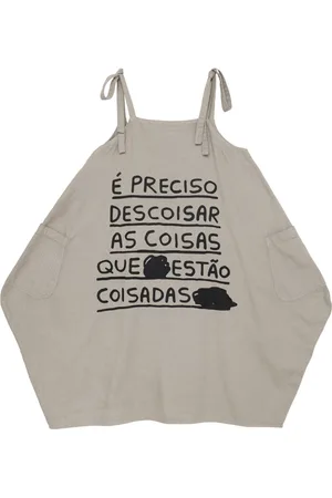 Uma Raquel Davidowicz Vestido con eslogan estampado