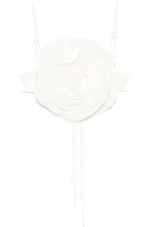 BLUMARINE Top con aplique floral