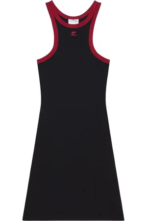 Courrèges Vestido estilo scuba de algodón