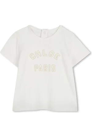Chloé Camiseta con logo bordado