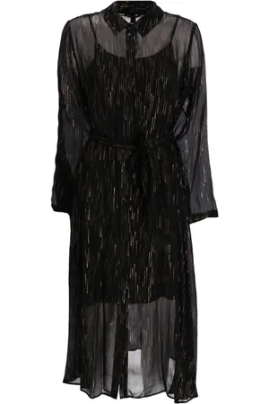 Armani Exchange Vestido camisero con guión estampado