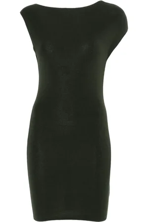 St Agni Vestido corto de punto con diseño asimétrico