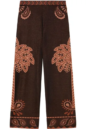 Alanui Pantalones palazzo Wild Wonder Foulard
