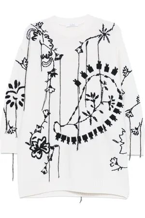 Max Mara Vestido corto bordado