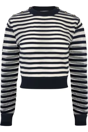 Nina Ricci Sudadera transparente a rayas
