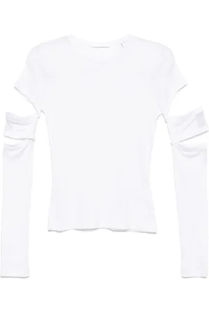 Helmut Lang Camiseta con detalle de abertura