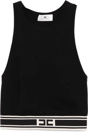 Elisabetta Franchi Top con franja del logo