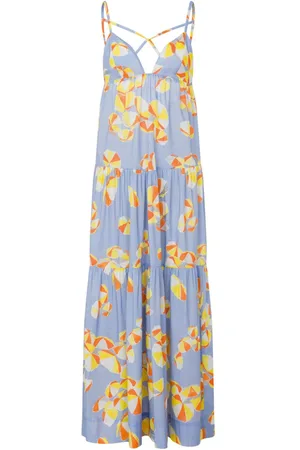 Moschino Vestido largo con estampado gráfico