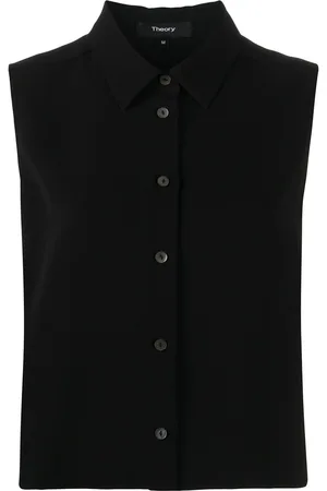 THEORY Camisa con cuello de pico