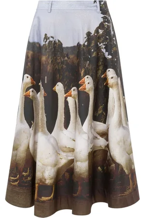 Moschino Falda midi con estampado gráfico