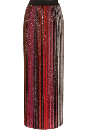 Missoni Falda larga a rayas con lentejuelas