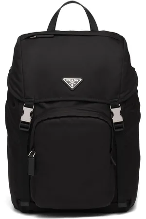 Prada Mochila con placa de logo