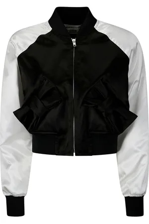 Comme des Garçons Chaqueta bómber de satén con detalle de lazo
