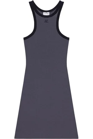 Courrèges Vestido estilo scuba de algodón