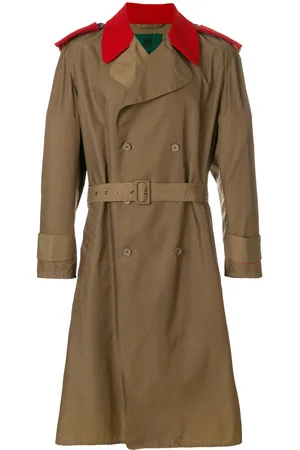 Jean Paul Gaultier Gabardina con detalles en contraste