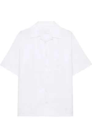 Prada Camisa bowling con parche del logo