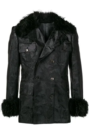 Jean Paul Gaultier Chaqueta con cuello de pelo artificial