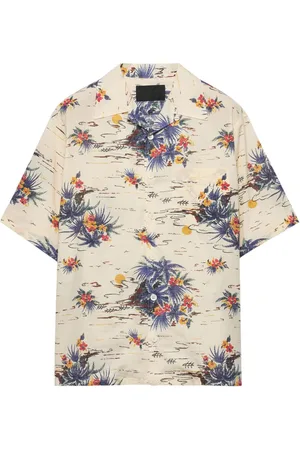 Prada Camisa bowling con estampado Hawaii