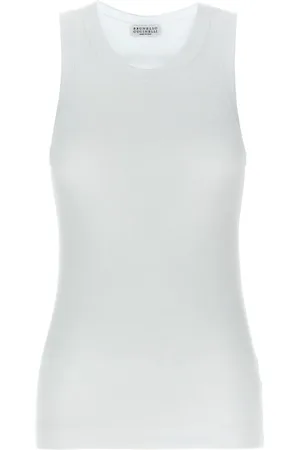 Brunello Cucinelli Top sin mangas con cadena Monili