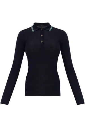 Etro Polo con borde a rayas