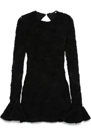 ROTATE Vestido corto de malla con estampado floral