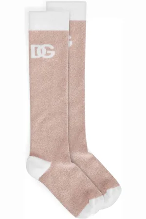 Dolce & Gabbana Calcetines de punto con logo DG en intarsia