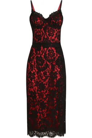 Dolce & Gabbana Vestido midi con encaje floral