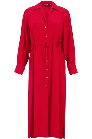 Gucci Vestido midi con logo en jacquard