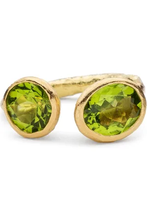 DISA ALLSOPP 18K yellow gold Double peridot ring