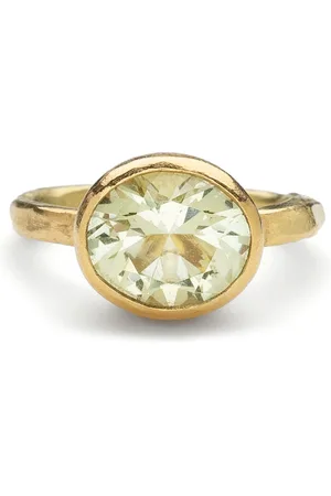DISA ALLSOPP 18K yellow gold aquamarine oval ring