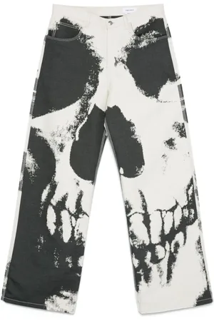 Alexander McQueen Pantalones con calavera estampada
