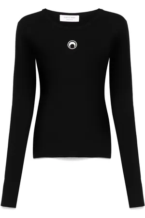 Marine Serre Jersey con bordado Crescent Moon