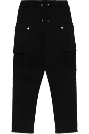 Balmain Pantalones de chándal con panel de canalé