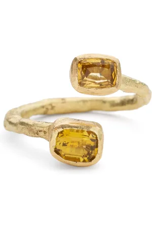 DISA ALLSOPP 18K yellow gold Double citrine ring