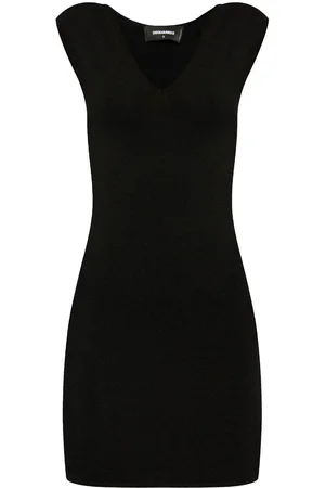 Dsquared2 Vestido corto con placa del logo