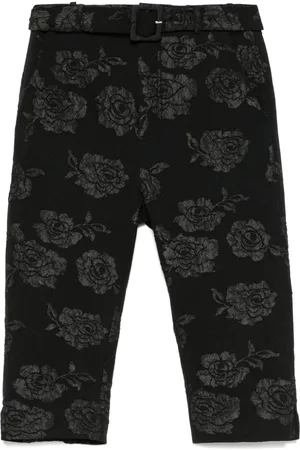 ROTATE Pantalones capri con motivo floral en jacquard