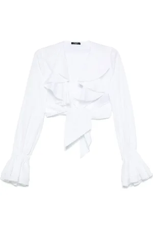 Balmain Blusa con volantes