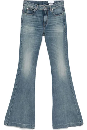 Alexander McQueen Vaqueros acampanados de talle medio
