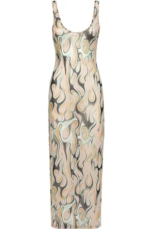 Philipp Plein Vestido midi Flame