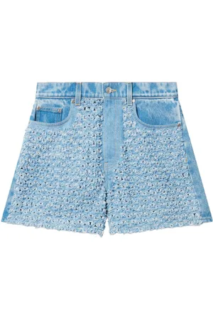 Stella McCartney Pantalones vaqueros cortos texturizados