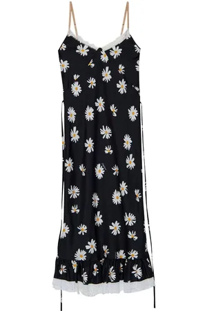 Moschino Vestido midi con estampado de margaritas