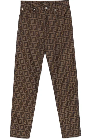 Fendi Pantalones con motivo FF en jacquard 1990