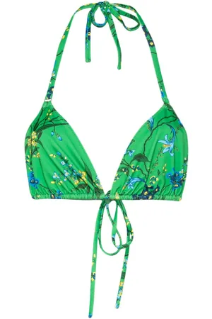 Erdem Top de bikini con estampado floral