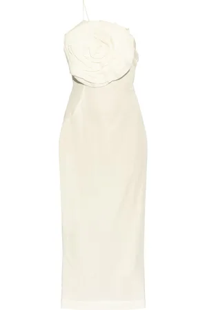 BLUMARINE Vestido midi con hombro descubierto